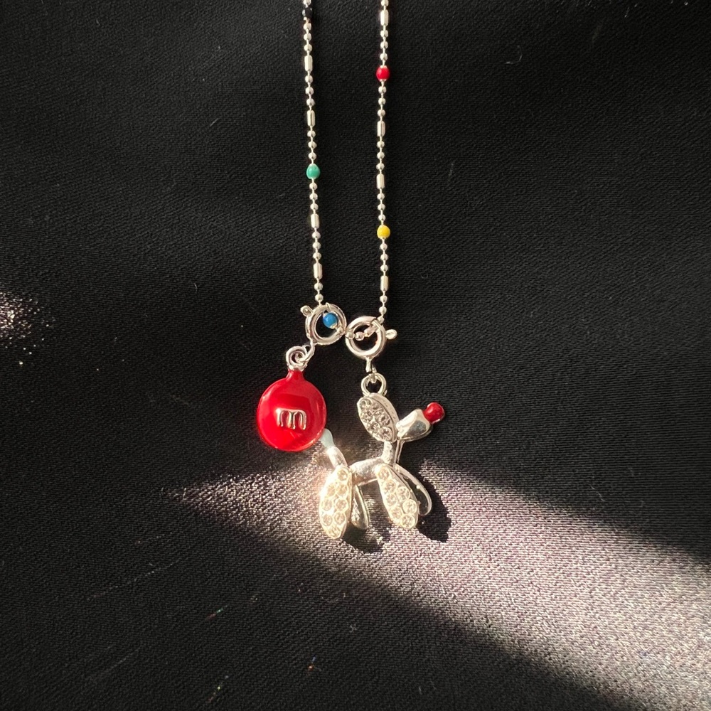 Special poodle and M&M's necklace